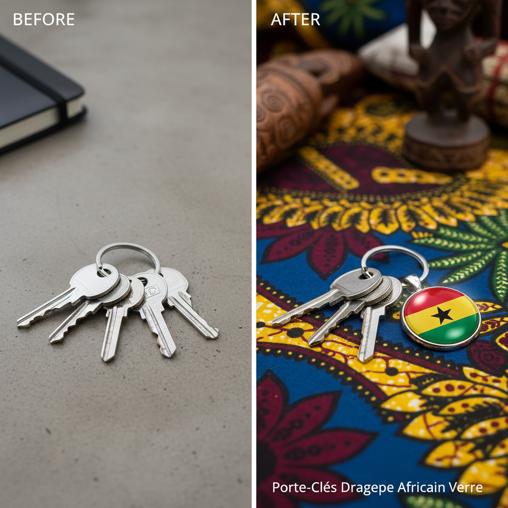 Africa Flag Keychains Algeria Somalia Tunisia Morocco Egypt National Flag Key Chains Double Side Glass Ball Pendant Keyring Gift