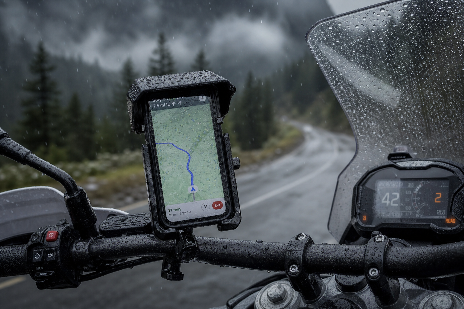 Support Moto Étanche GPS