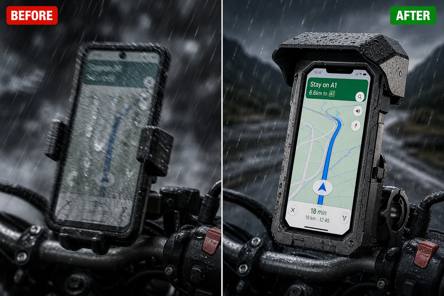 Support Moto Étanche GPS