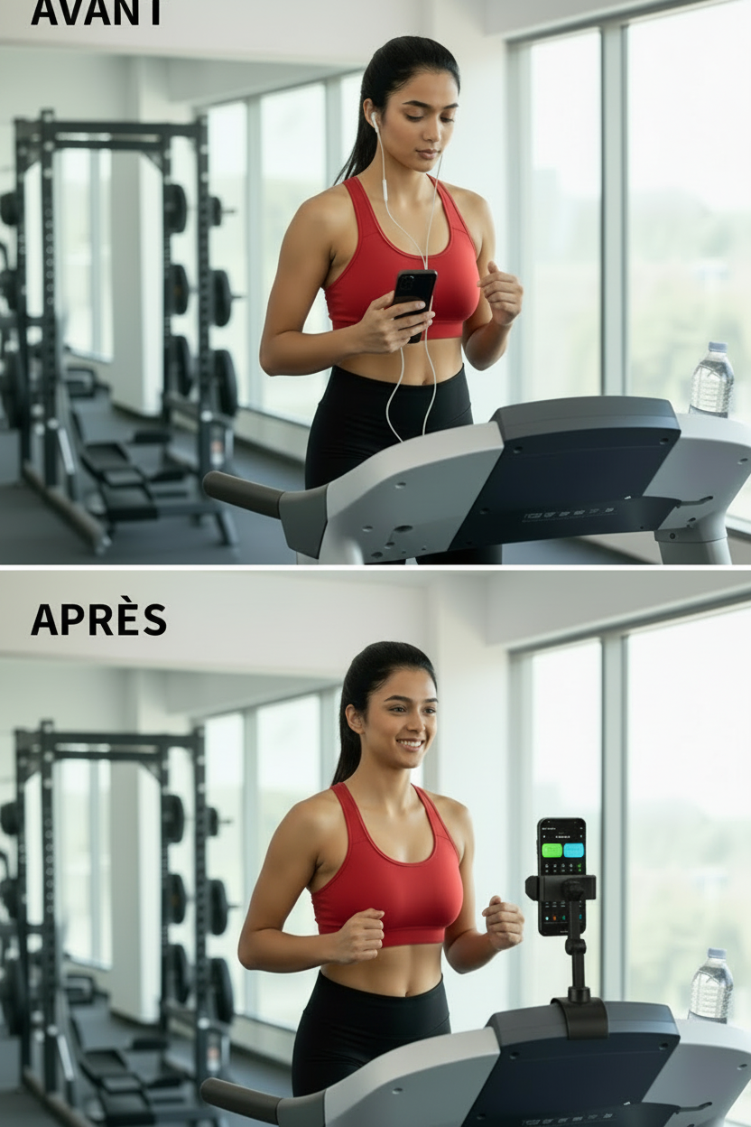 Support Téléphone Tapis Roulant
